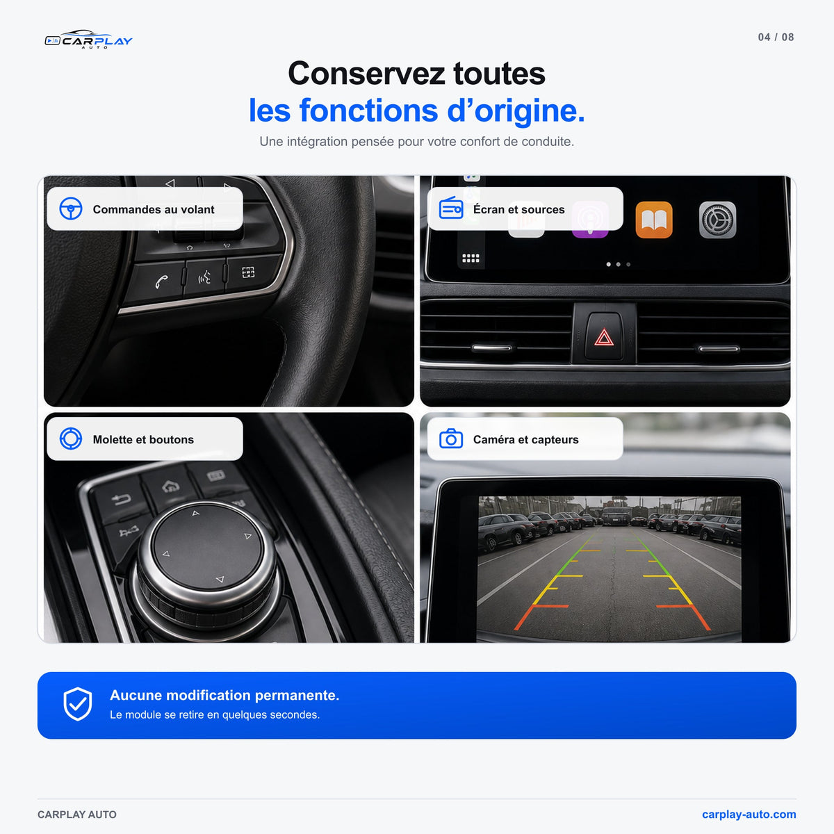 Boîtier CarPlay compatible avec Fiat Ottimo [2013-2014]