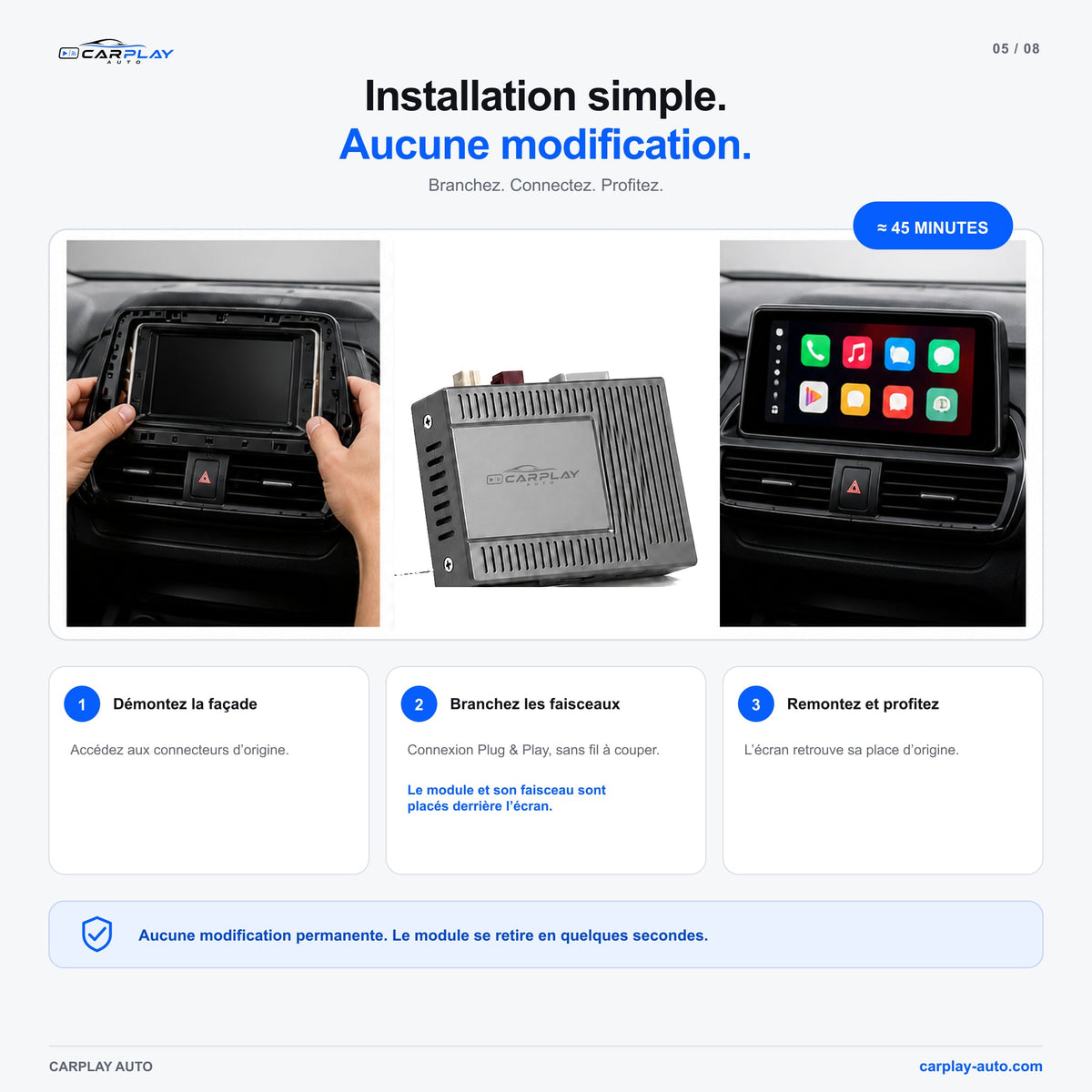 Boîtier CarPlay compatible avec BMW Série 1 CIC [2009-2013]