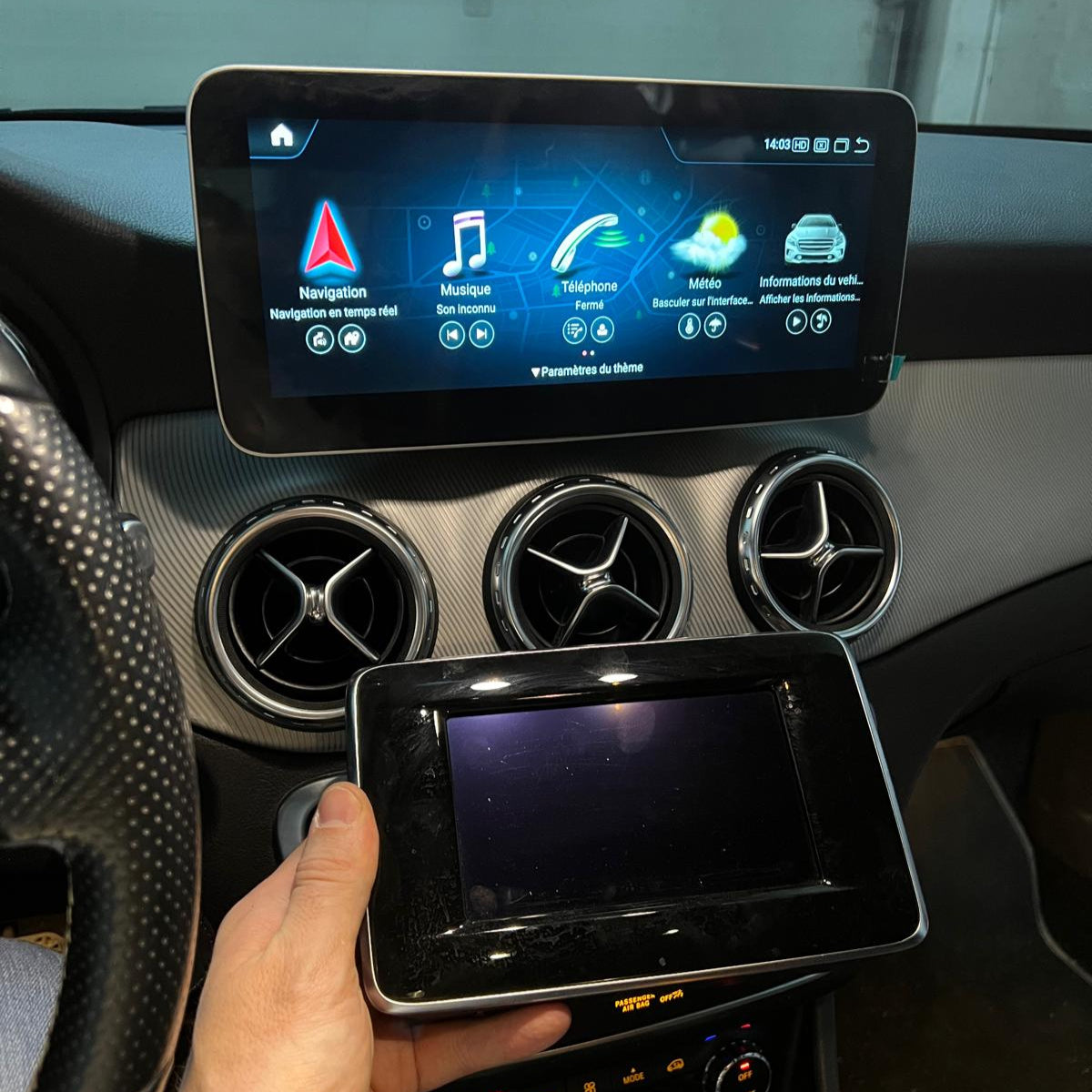 Ecran Carplay Mercedes Classe A, B, CLA, GLA