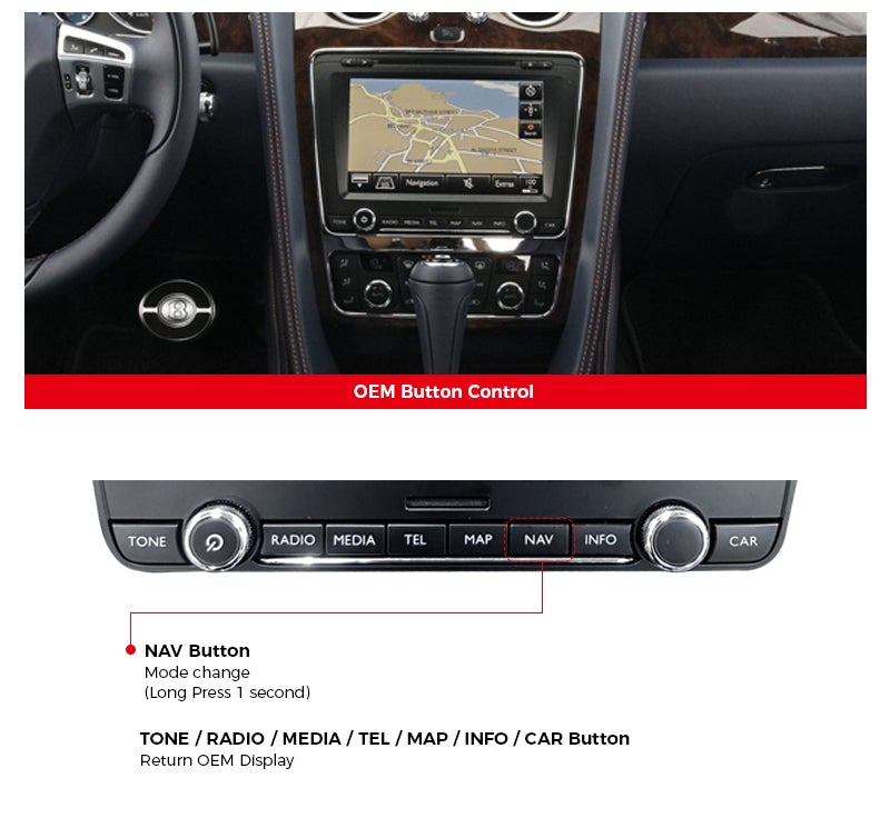 Apple Carplay pour Bentley Continental GT 2011-2017