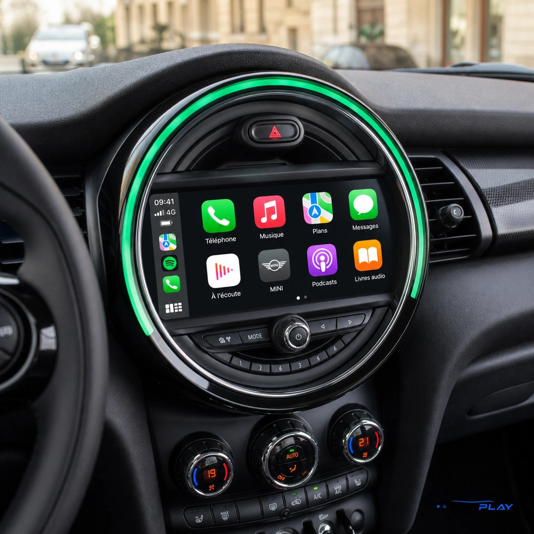 Écran CarPlay compatible avec Mini Cooper [2012-2019] F55 / F56