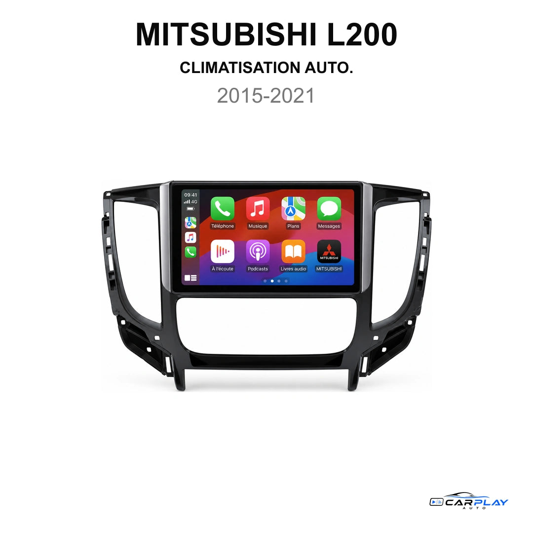 Écran CarPlay compatible avec Mitsubishi L200 [2015-2021] Climatisation auto.