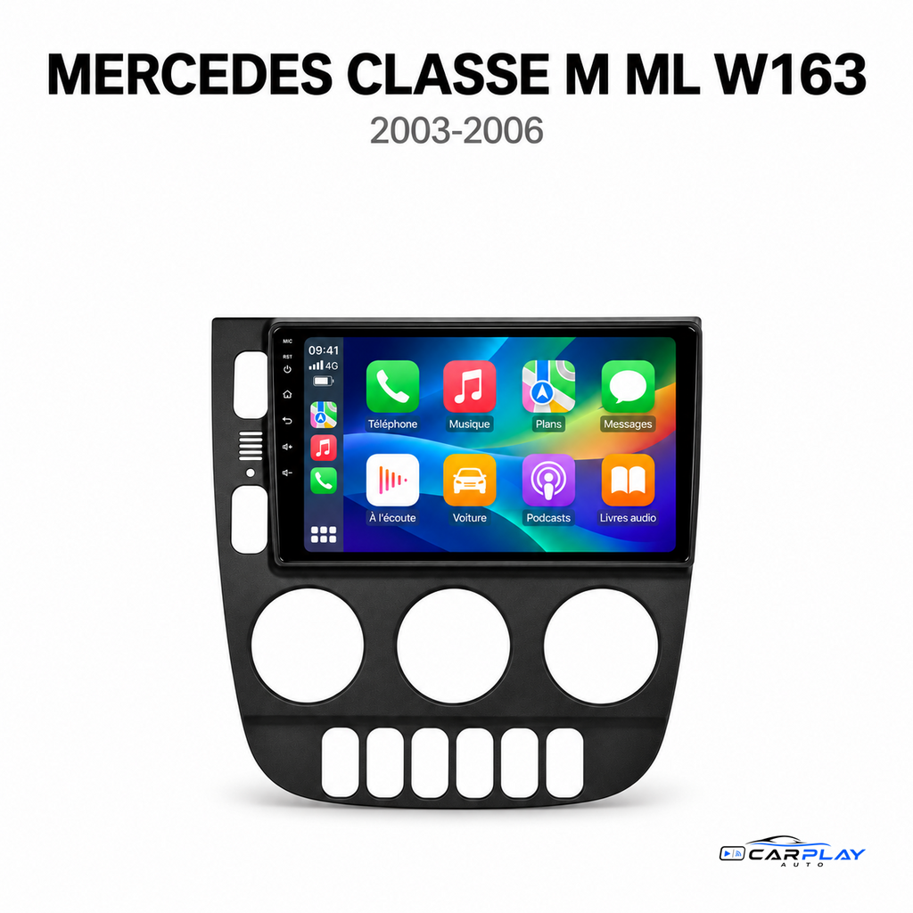 Écran CarPlay compatible avec Mercedes Classe M ML W163 [2003-2006]
