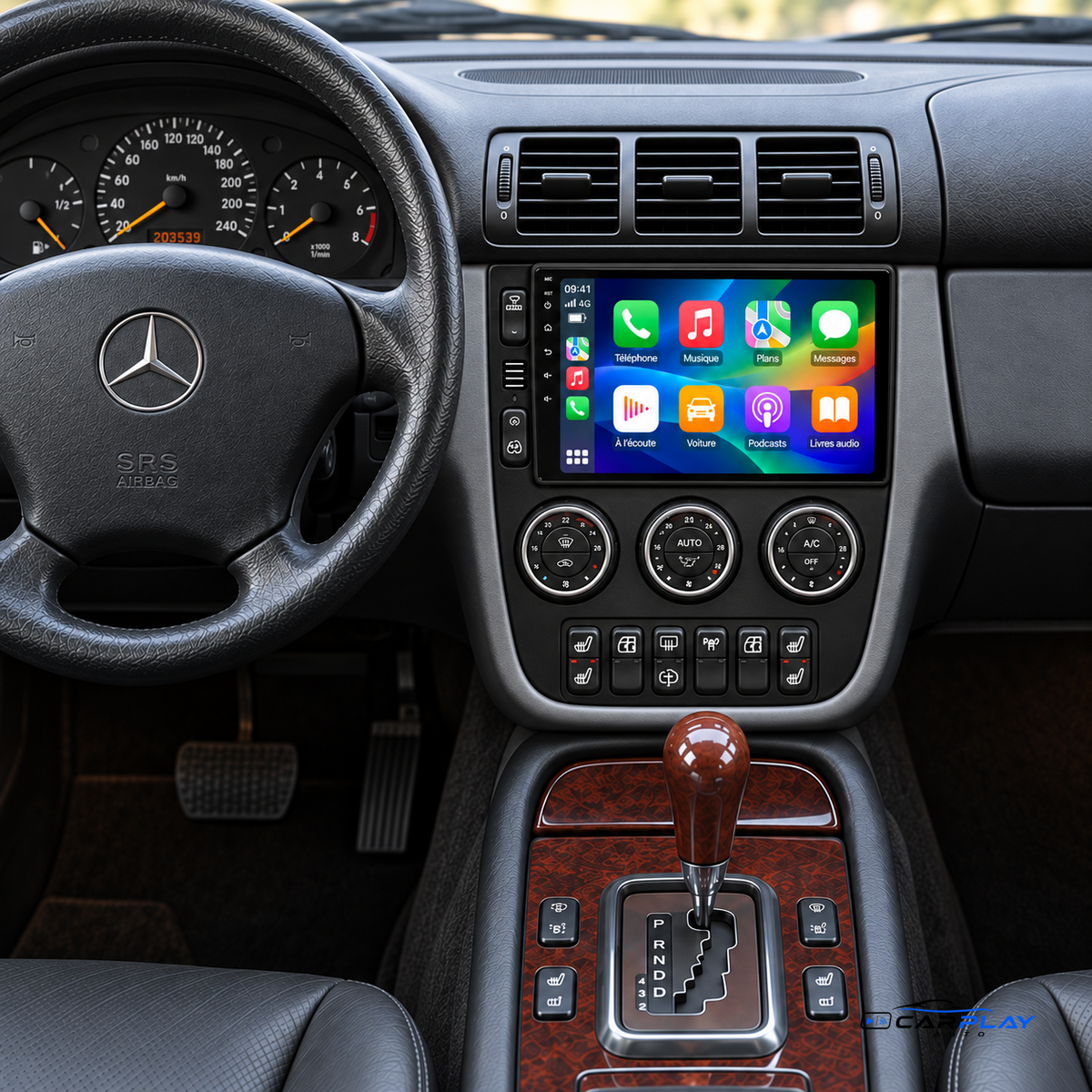 Écran CarPlay compatible avec Mercedes Classe M ML W163 [2003-2006]