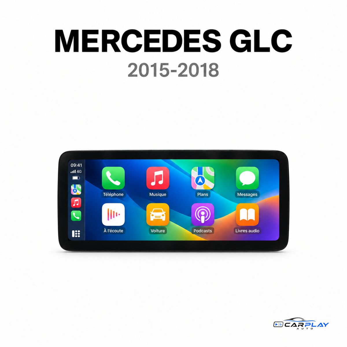 Écran CarPlay compatible avec Mercedes GLC X253 [2015-2018] - NTG 4.5