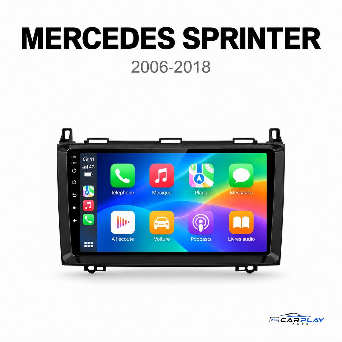 Écran CarPlay compatible avec Mercedes Sprinter W906 [2006-2018]