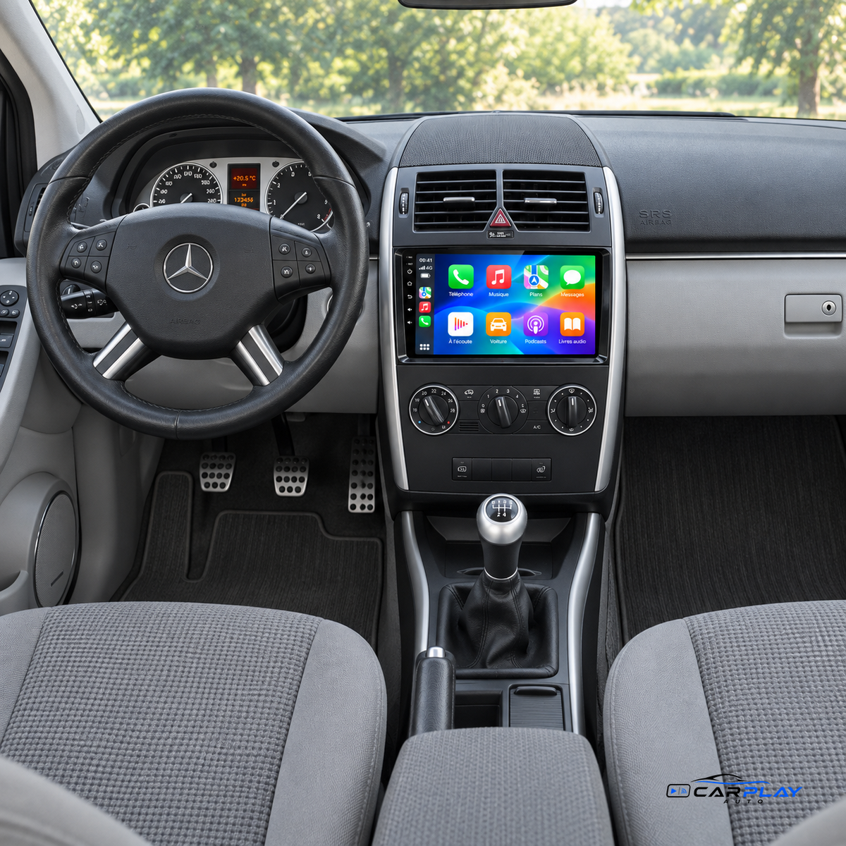 Écran CarPlay compatible avec Mercedes Classe B W245 [2005-2011]