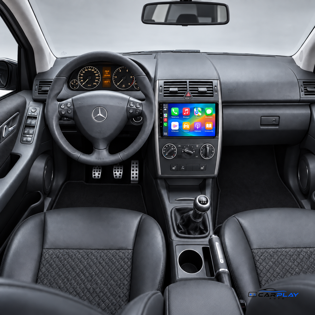 Écran CarPlay compatible avec Mercedes Classe A W169 [2004-2012]