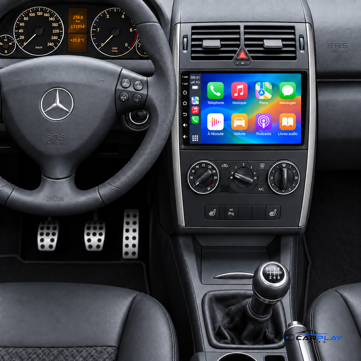 Écran CarPlay compatible avec Mercedes Classe A W169 [2004-2012]