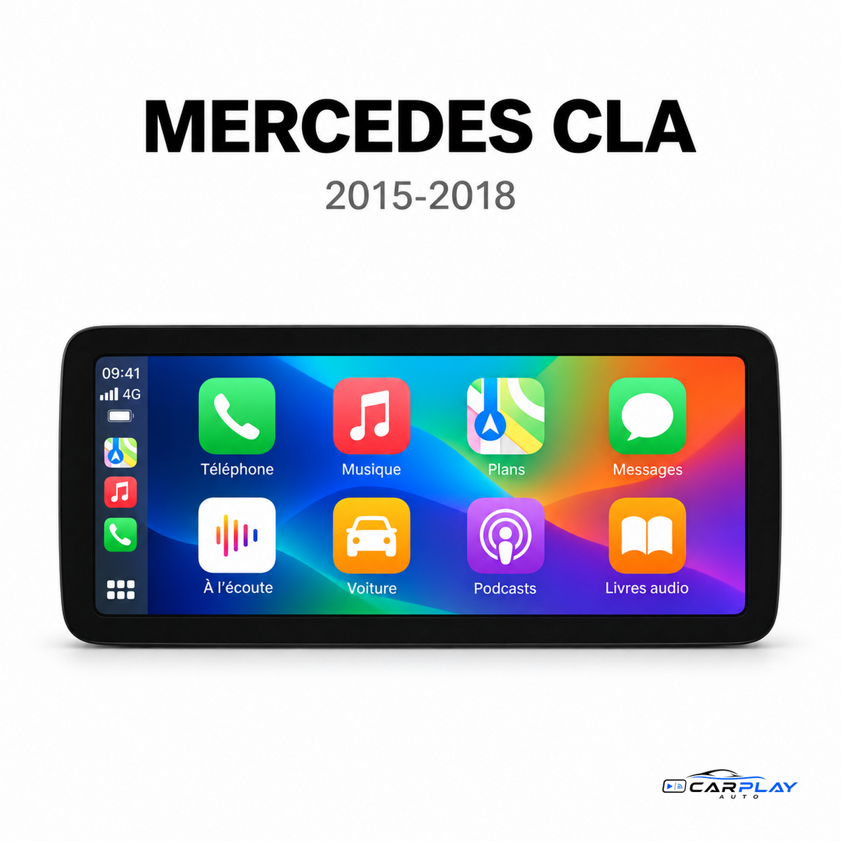 Écran CarPlay compatible avec Mercedes CLA - C117 [2015-2018] NTG 5.0