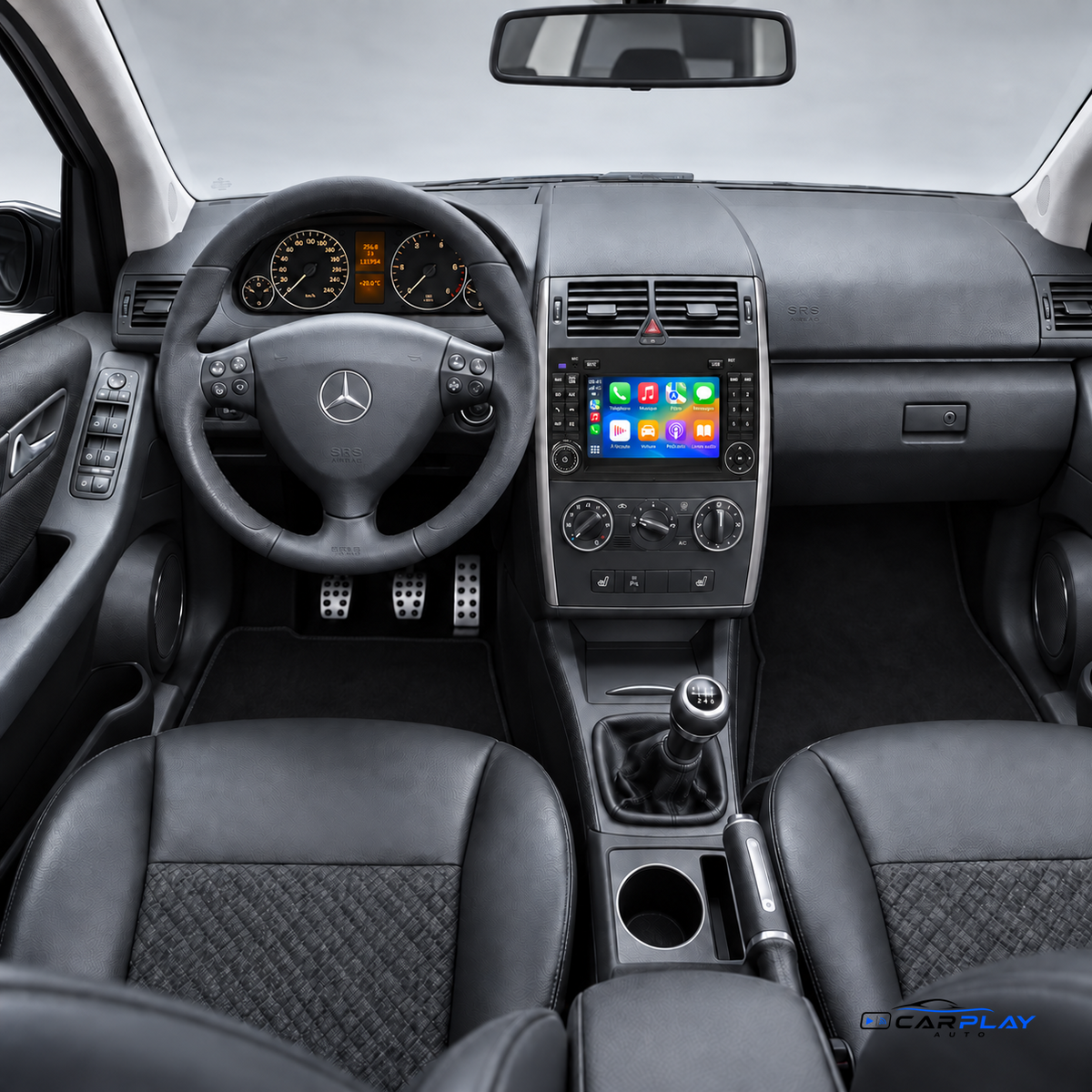 Écran CarPlay compatible avec Mercedes Classe A W169 [2004-2012] Style d'origine