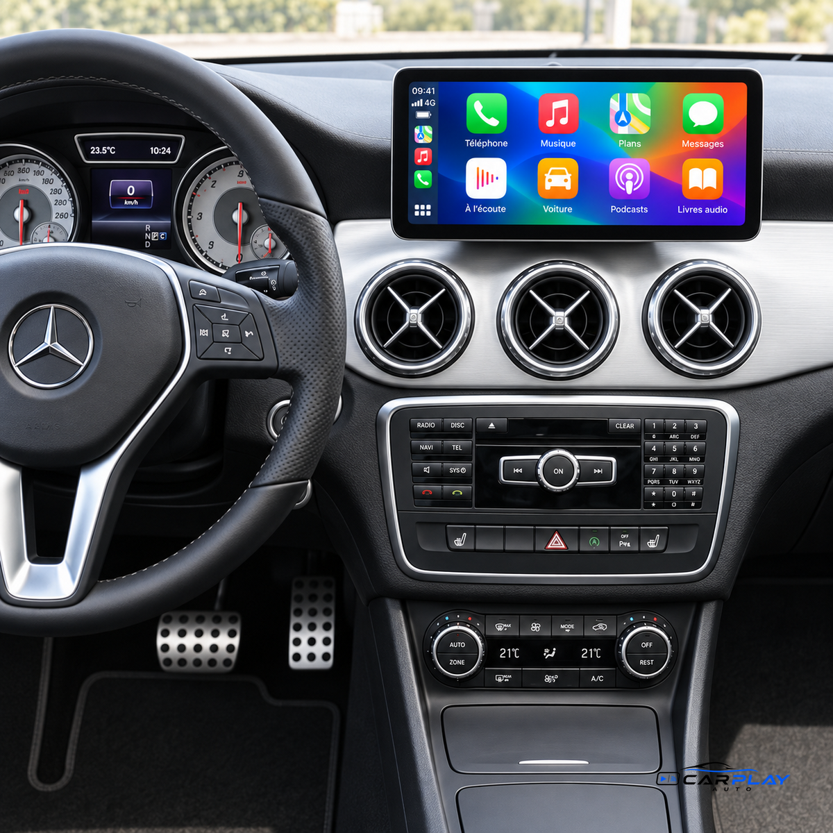 Écran CarPlay compatible avec Mercedes CLA C117 [2015-2018] - NTG 4.5