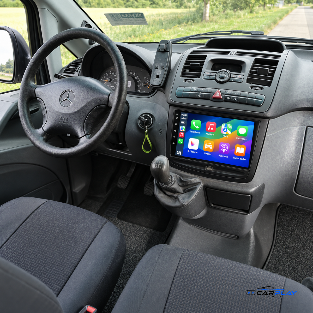 Écran CarPlay compatible avec Mercedes Vito W639 [2003-2014]
