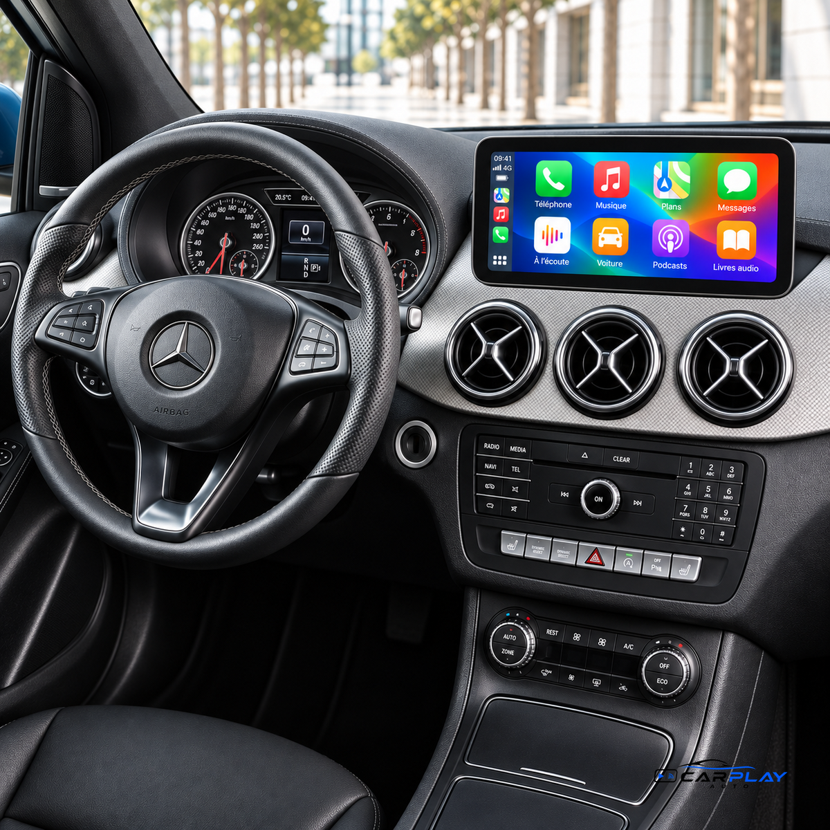 Écran CarPlay compatible avec Mercedes Classe B W246 [2011-2018] - NTG 5.0