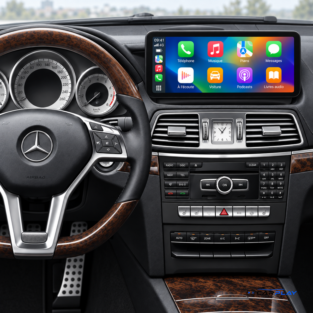 Écran CarPlay compatible avec Mercedes Classe E W212 [2014-2015] - NTG 5.0