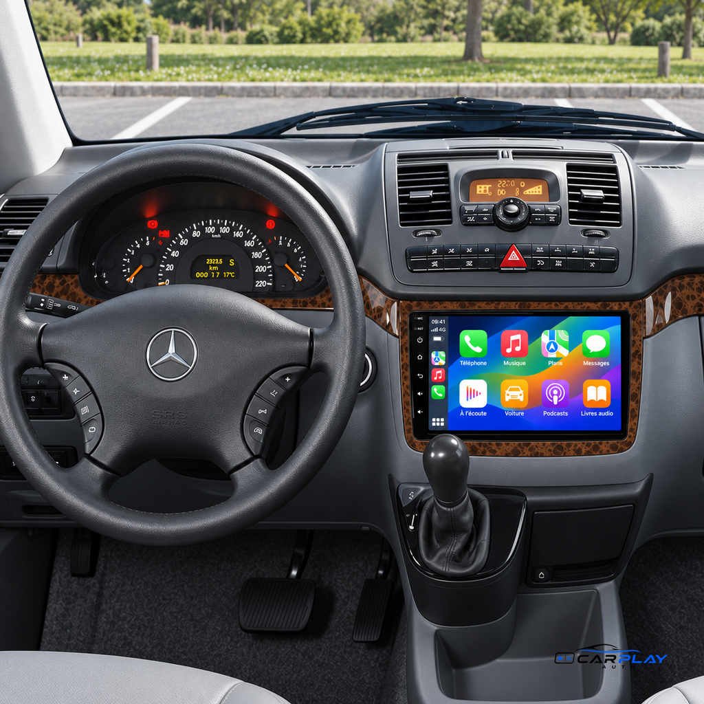 Écran CarPlay compatible avec Mercedes Viano W639 [2003-2014]