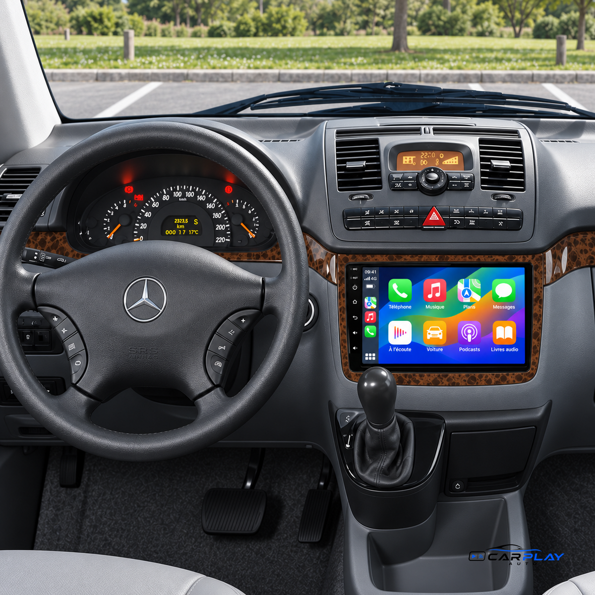 Écran CarPlay compatible avec Mercedes Viano W639 [2003-2014]