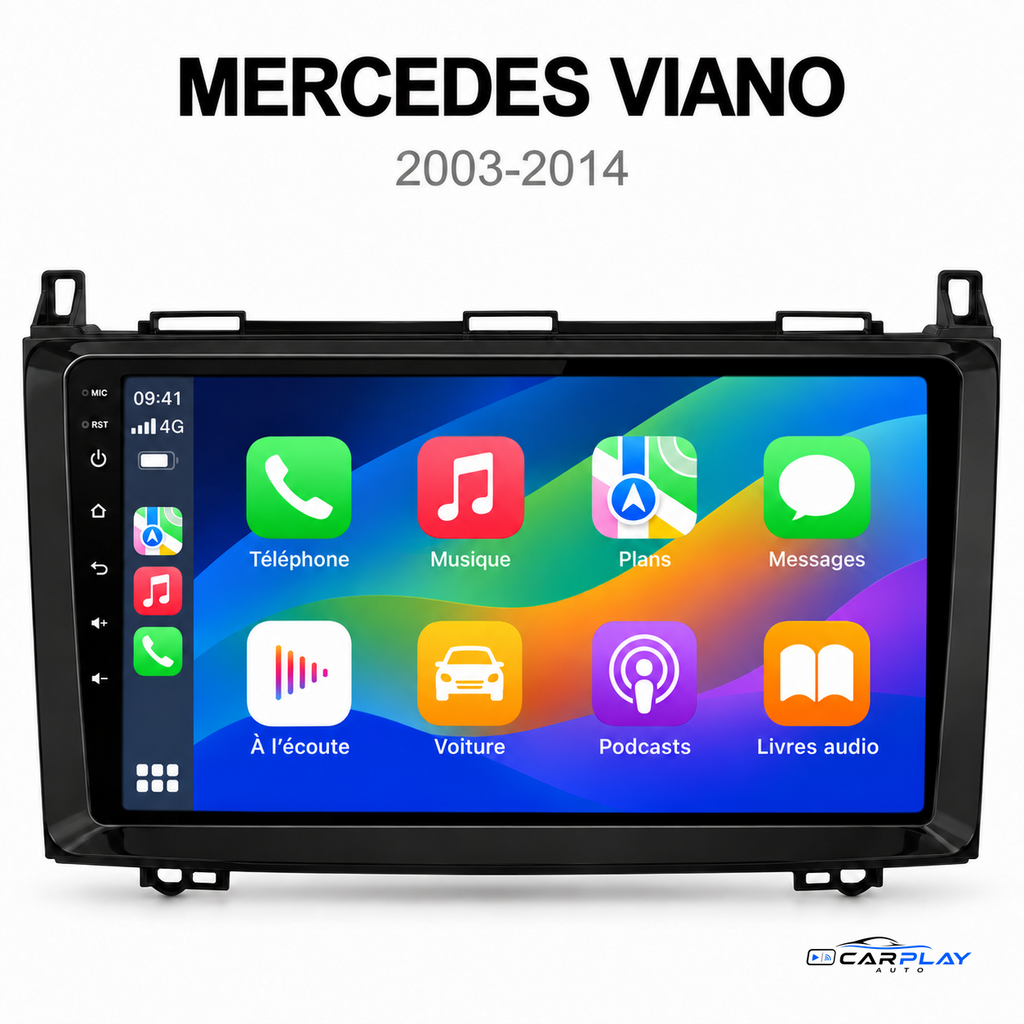 Écran CarPlay compatible avec Mercedes Viano W639 [2003-2014]