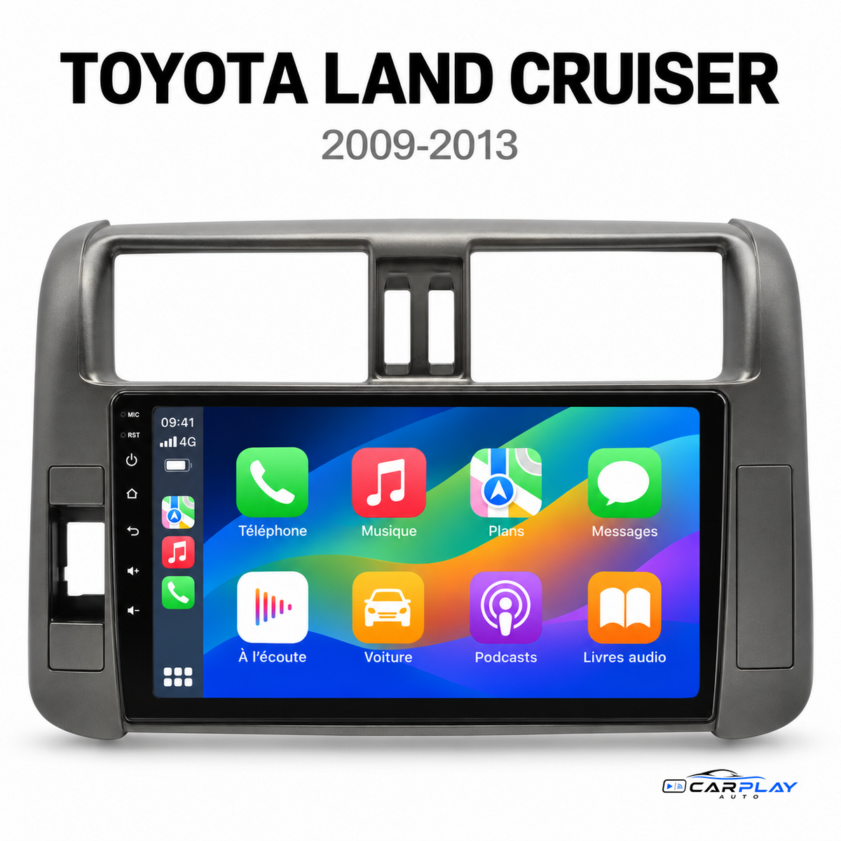 Écran CarPlay compatible avec Toyota Land Cruiser [2009-2013]