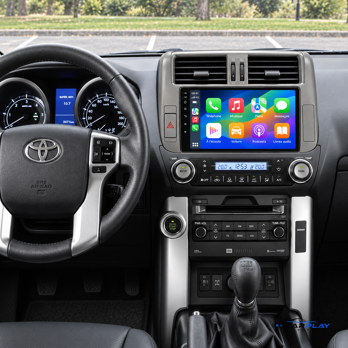 Écran CarPlay compatible avec Toyota Land Cruiser [2009-2013]