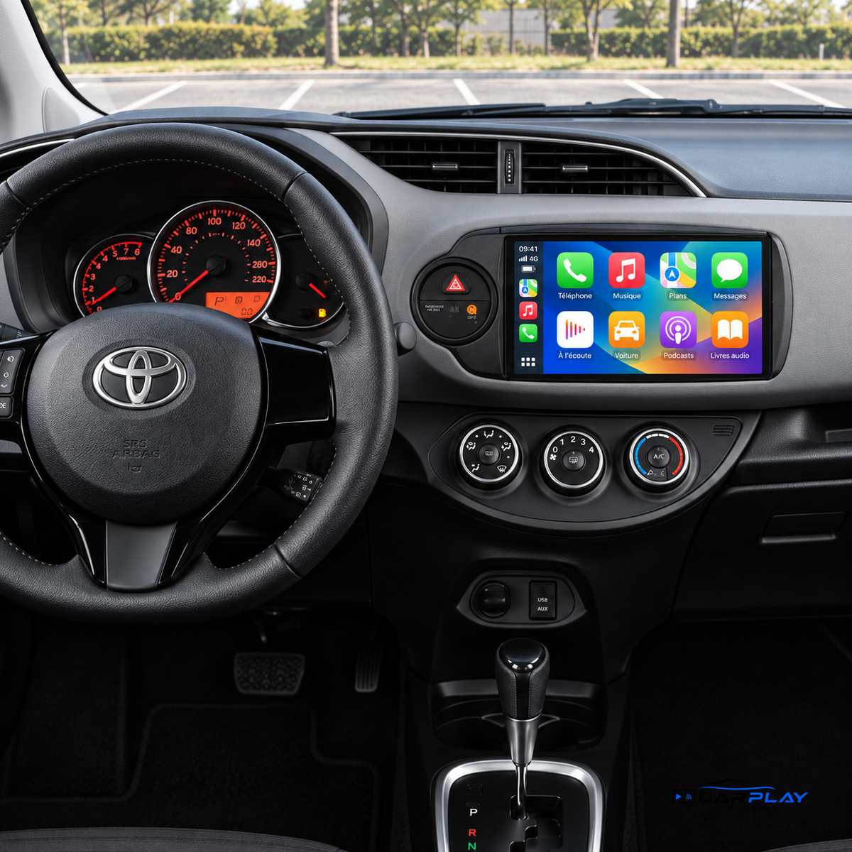 Écran CarPlay compatible avec Toyota Yaris [2012-2017]