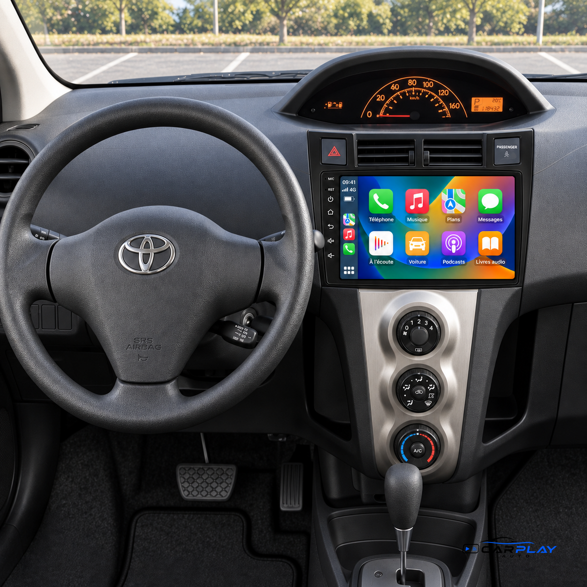 Écran CarPlay compatible avec Toyota Yaris [2005-2012]
