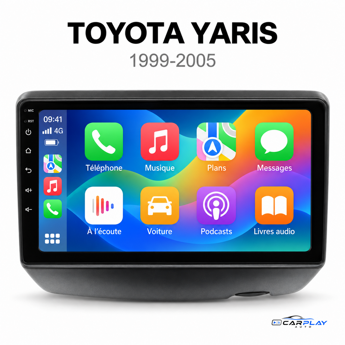 Écran CarPlay compatible avec Toyota Yaris [1999-2005]