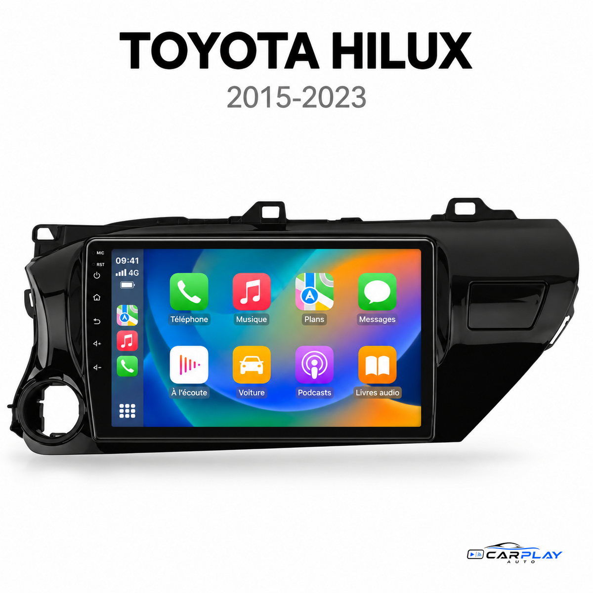 Écran CarPlay Toyota Hilux 2015-2023