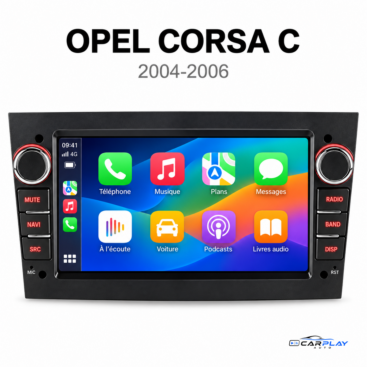 Écran CarPlay Opel Corsa C 2004-2006