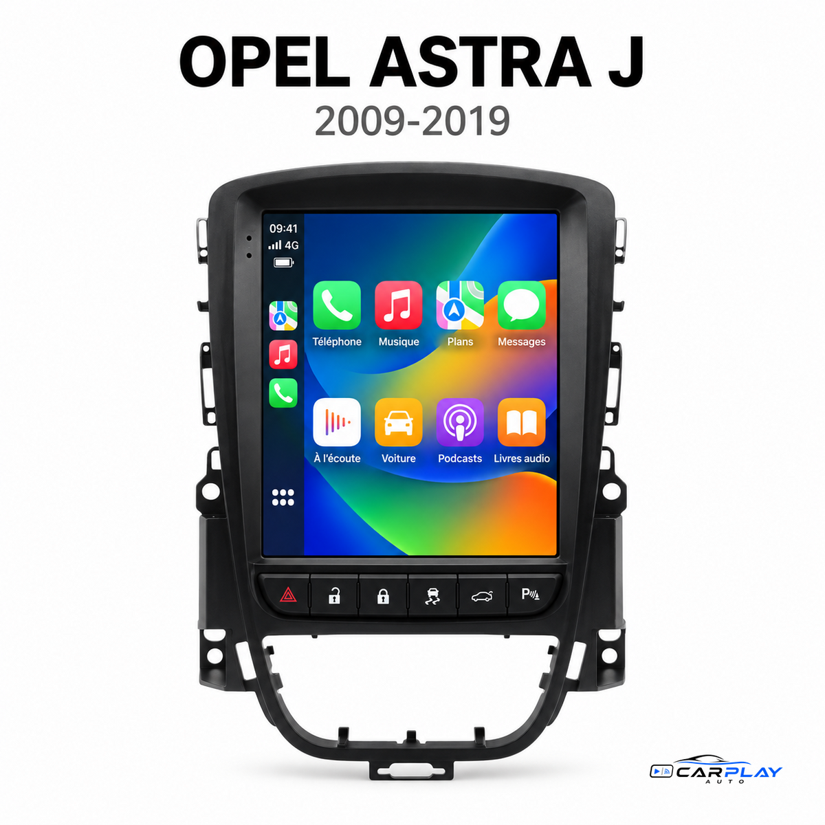 Écran CarPlay Opel Astra J 2009-2019