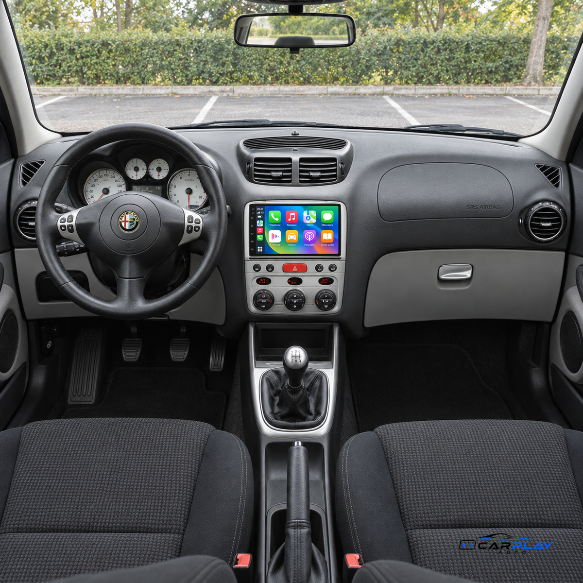 Écran CarPlay compatible avec Alfa Romeo 147 [2000-2010]