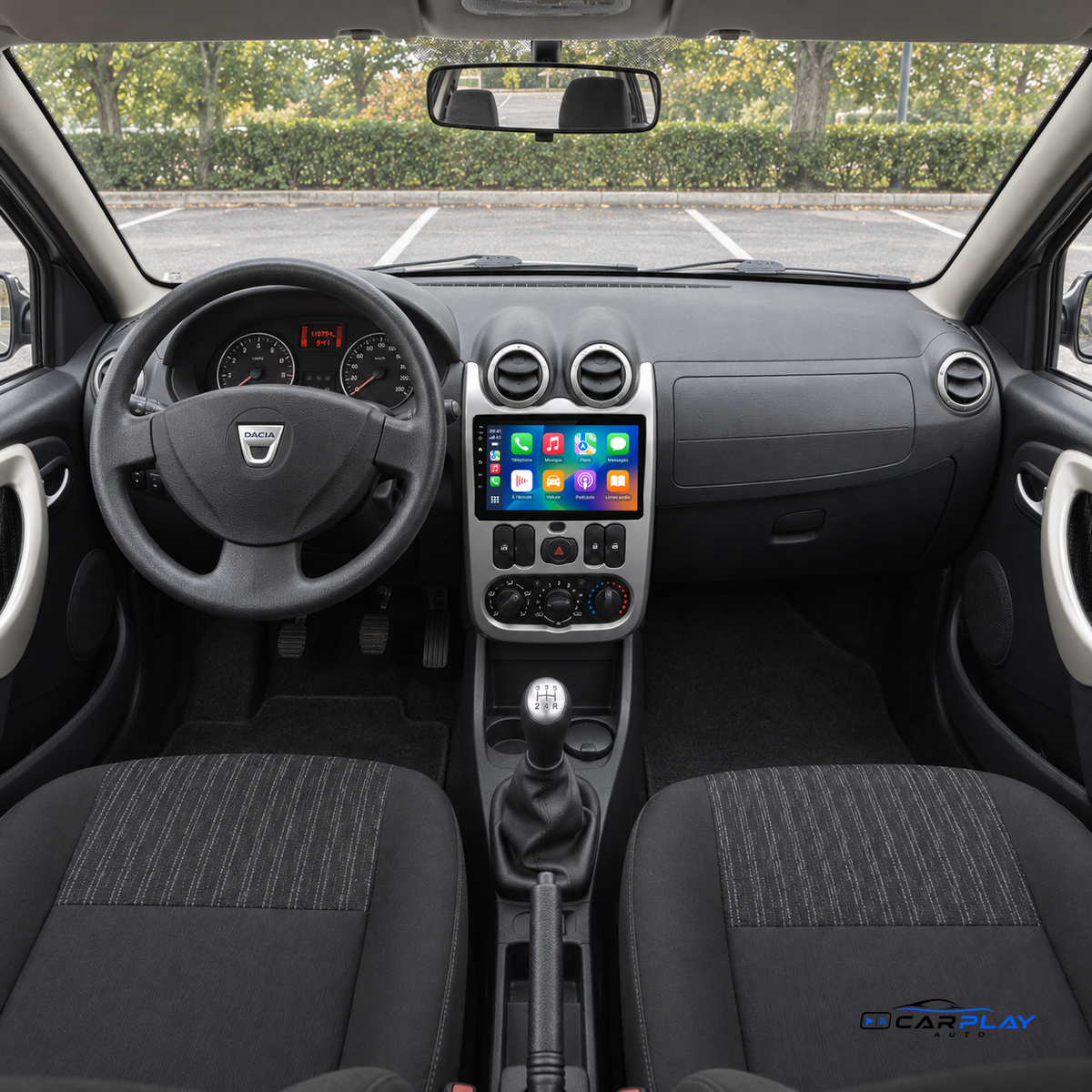 Écran CarPlay compatible avec Dacia Sandero [2009-2012] Type A