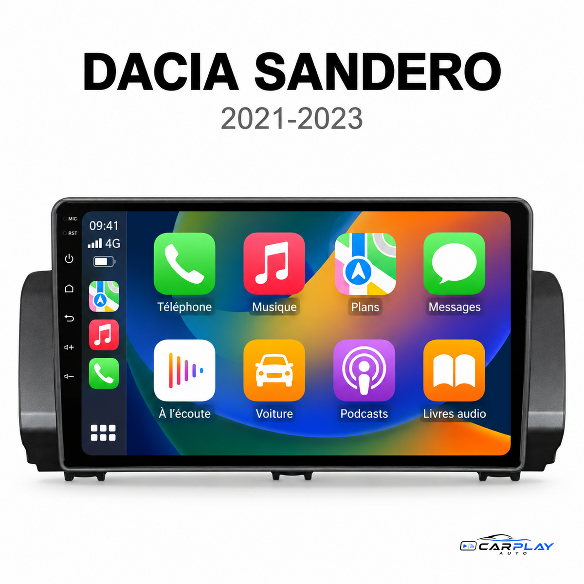 Écran CarPlay compatible avec Dacia Sandero [2021-2023]