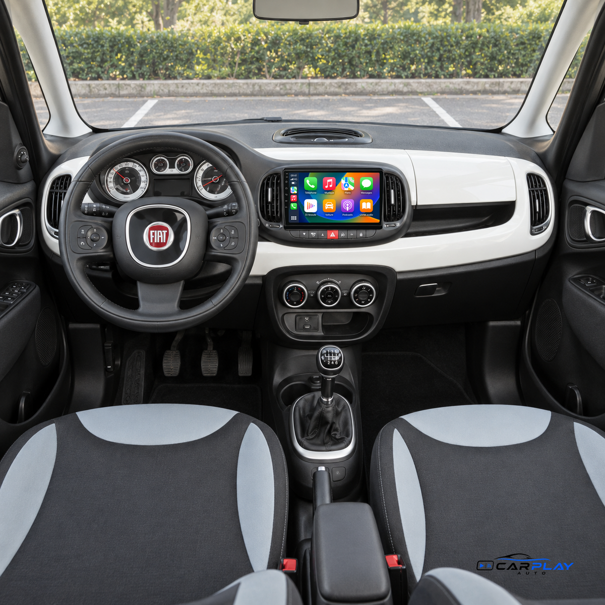Écran CarPlay compatible avec Fiat 500L [2013-2019] - Version grand écran