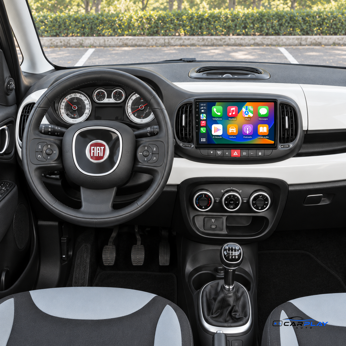 Écran CarPlay compatible avec Fiat 500L [2013-2019] - Version grand écran