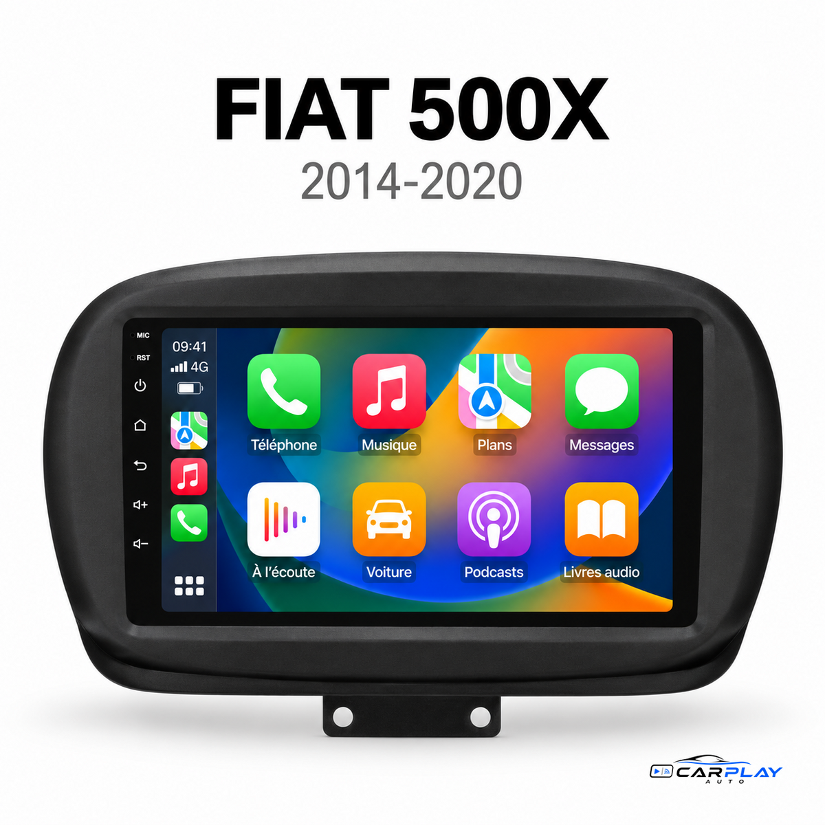 Écran CarPlay Fiat 500X 2014-2020