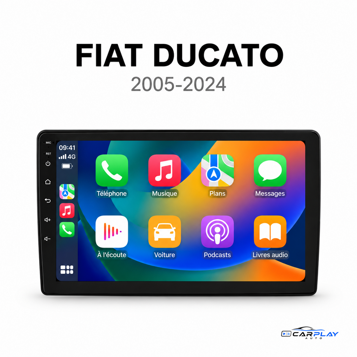 Écran CarPlay compatible avec Fiat Ducato [2005-2024]