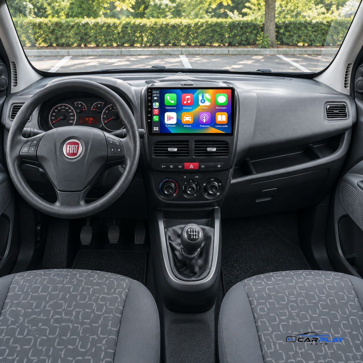 Écran CarPlay compatible avec Fiat Doblo [2010-2014]