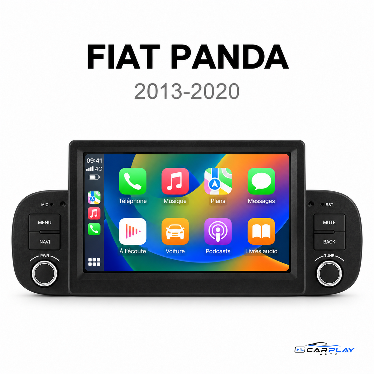 Écran CarPlay compatible avec Fiat Panda [2013-2020]