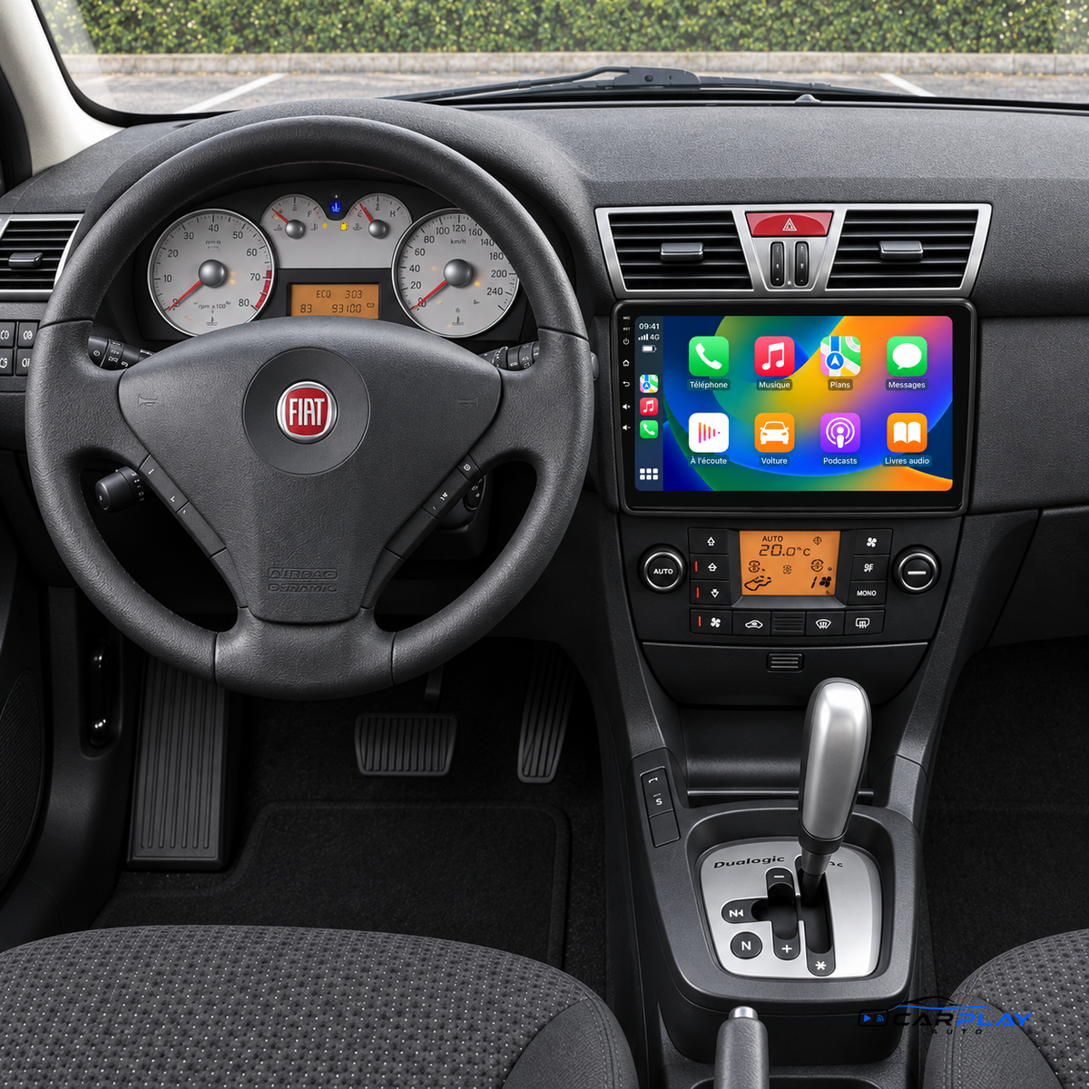 Écran CarPlay compatible avec Fiat Stilo [2001-2010]