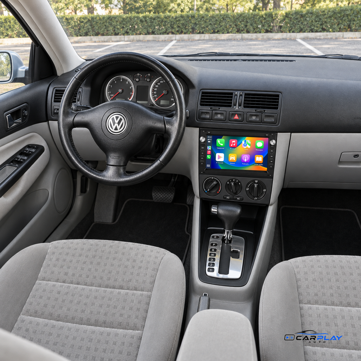 Écran CarPlay compatible avec Volkswagen Bora [1998-2006] - Style origine