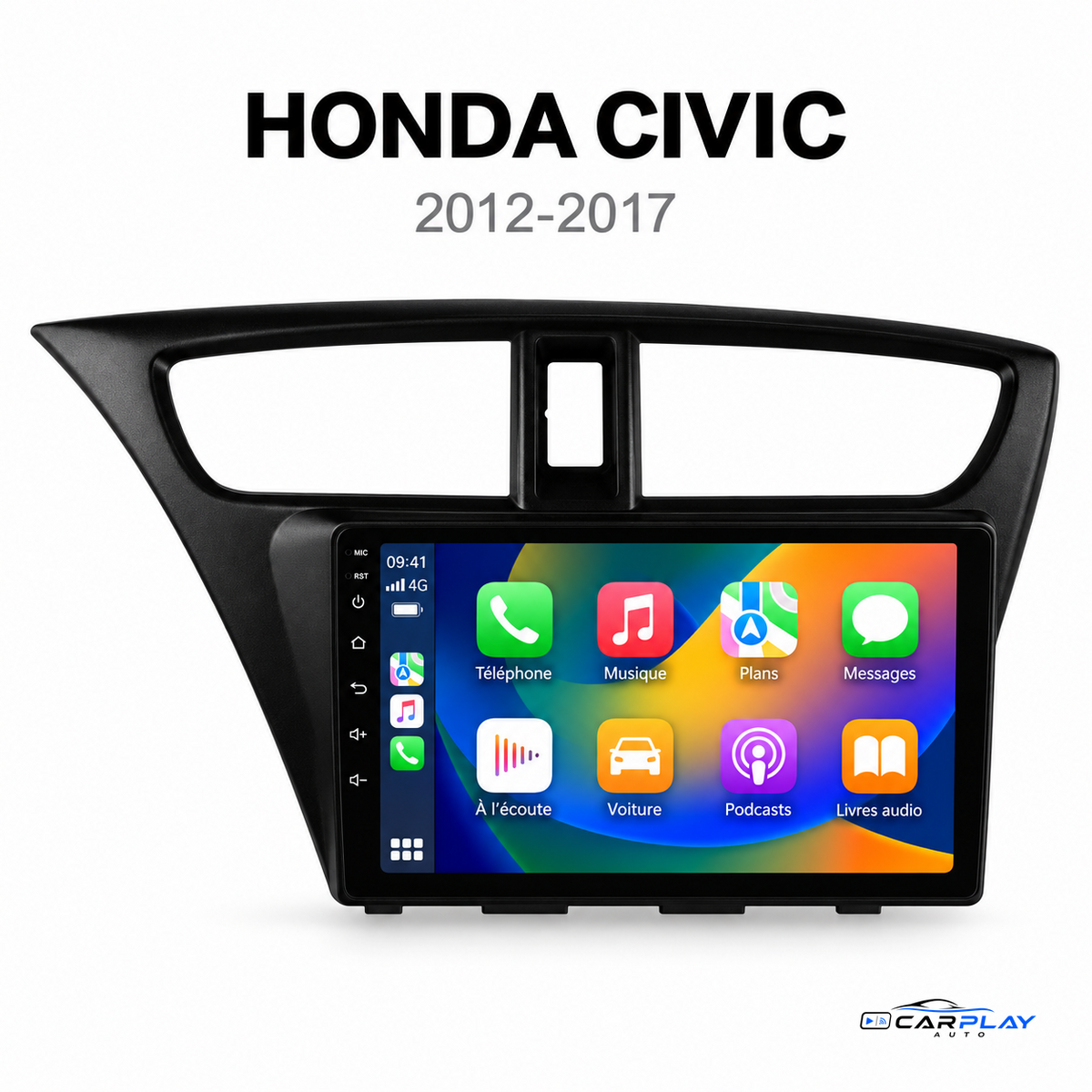 Écran CarPlay Honda Civic 2012-2017