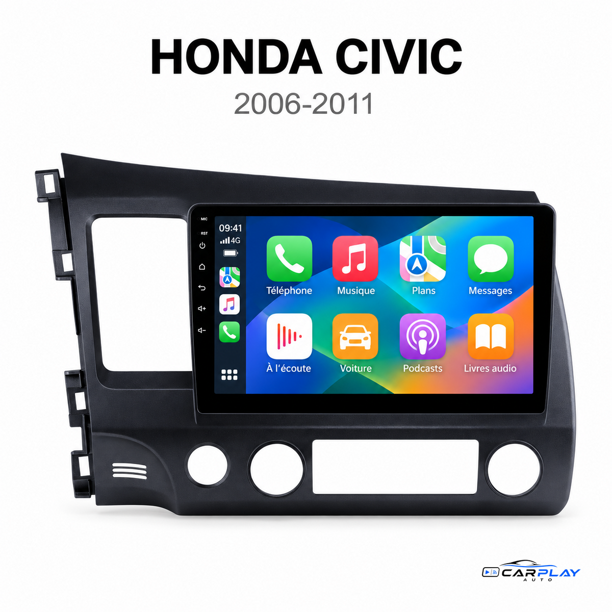 Écran CarPlay compatible avec Honda Civic [2006-2011] Type B
