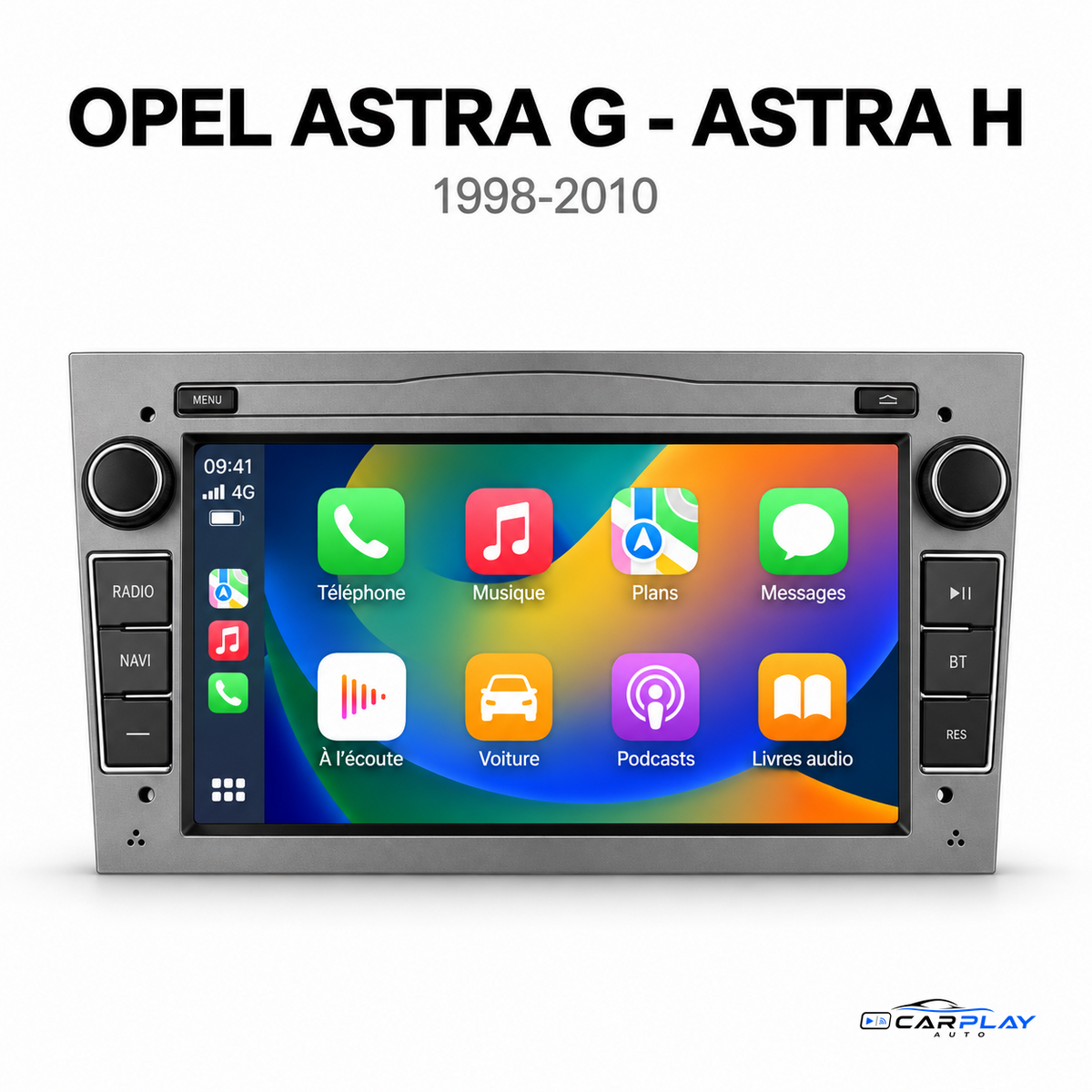CarPlay screen compatible with Opel Astra G / Astra H [1998-2010]