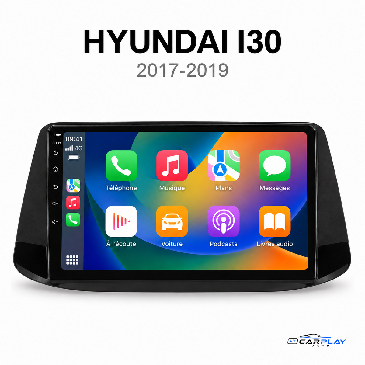 CarPlay screen compatible with Hyundai i30 [2017-2019]