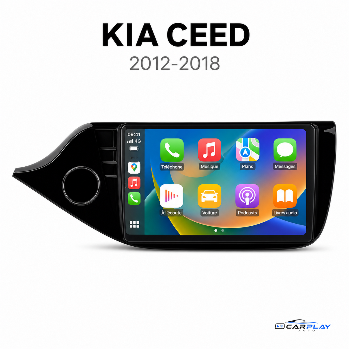 Écran CarPlay compatible avec Kia Ceed [2012-2018]