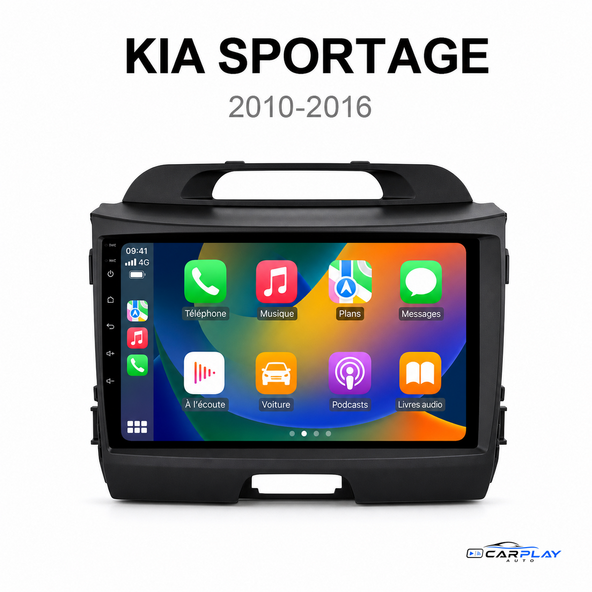Écran CarPlay compatible avec Kia Sportage [2010-2016]