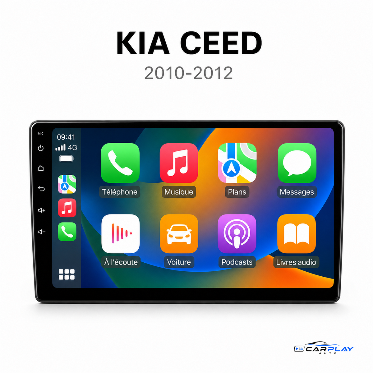 Écran CarPlay compatible avec Kia Ceed [2010-2012] Type B