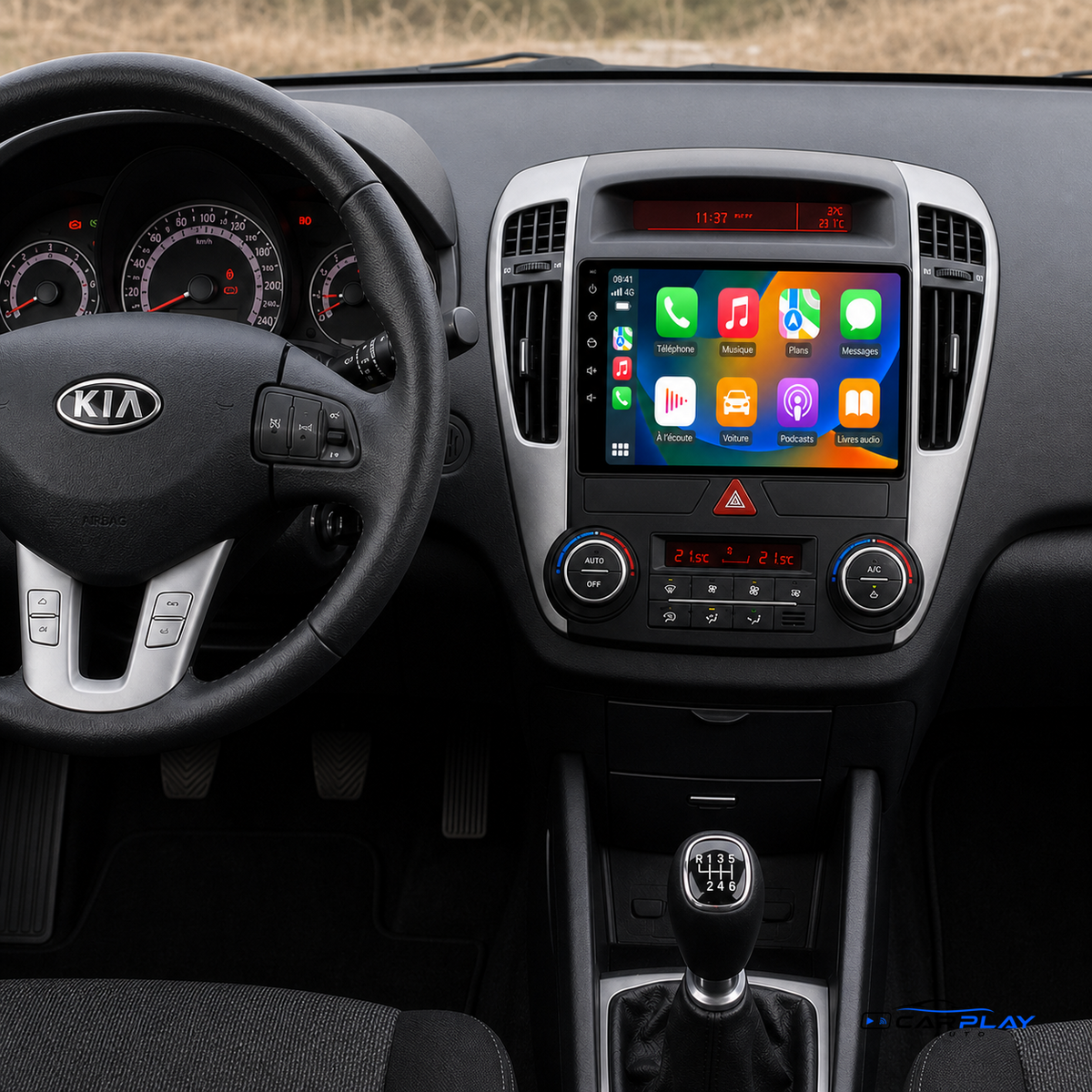Écran CarPlay compatible avec Kia Ceed [2010-2012] Type B