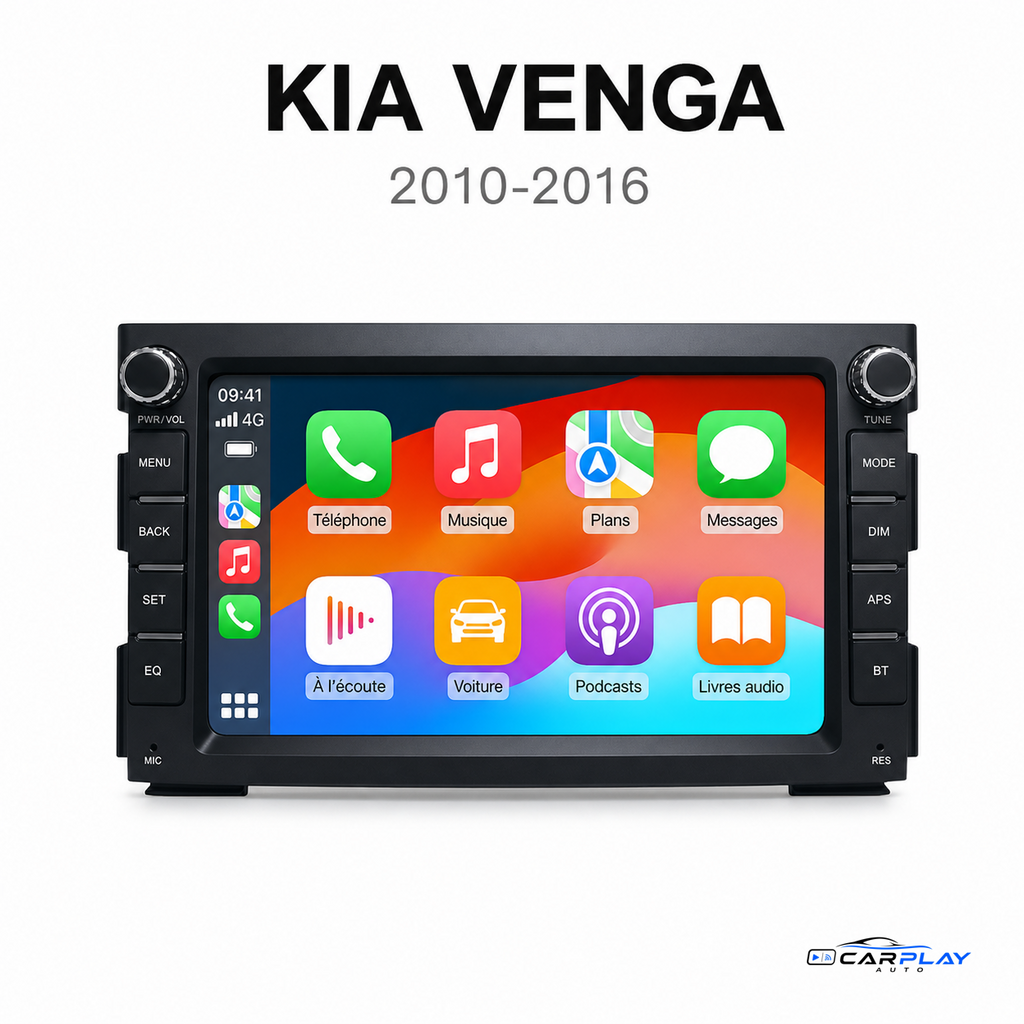 Écran CarPlay compatible avec Kia Venga [2010-2016]